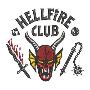 Stranger Things Hellfire Club HOODIE Embroidered Adult Unisex Sweatshirt